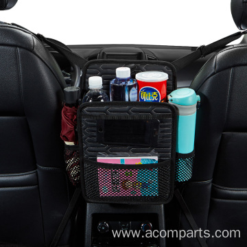 Car organizer between seats car hanging storage bag